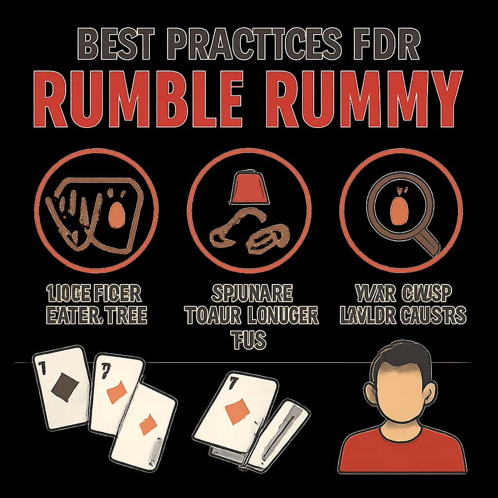 An educational diagram on best practices for using Rumble Rummy.