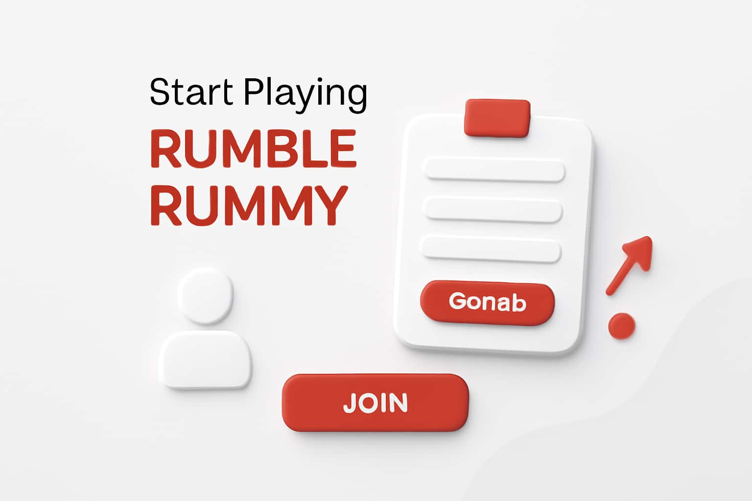 Start Playing Rumble Rummy - Sign Up Interface