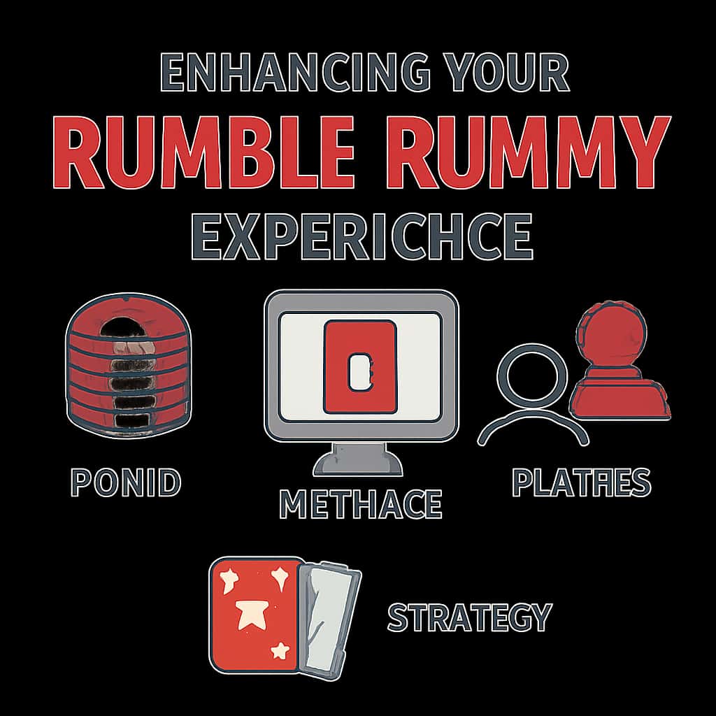 An informative diagram illustrating strategies for enhancing the Rumble Rummy experience.