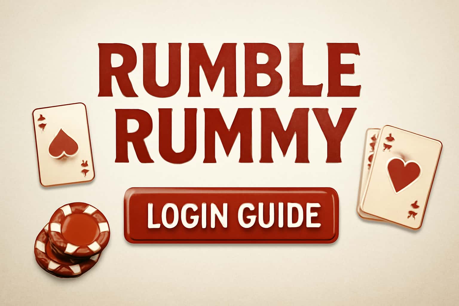 A futuristic rendering of the Rumble Rummy login interface with highlighted features.