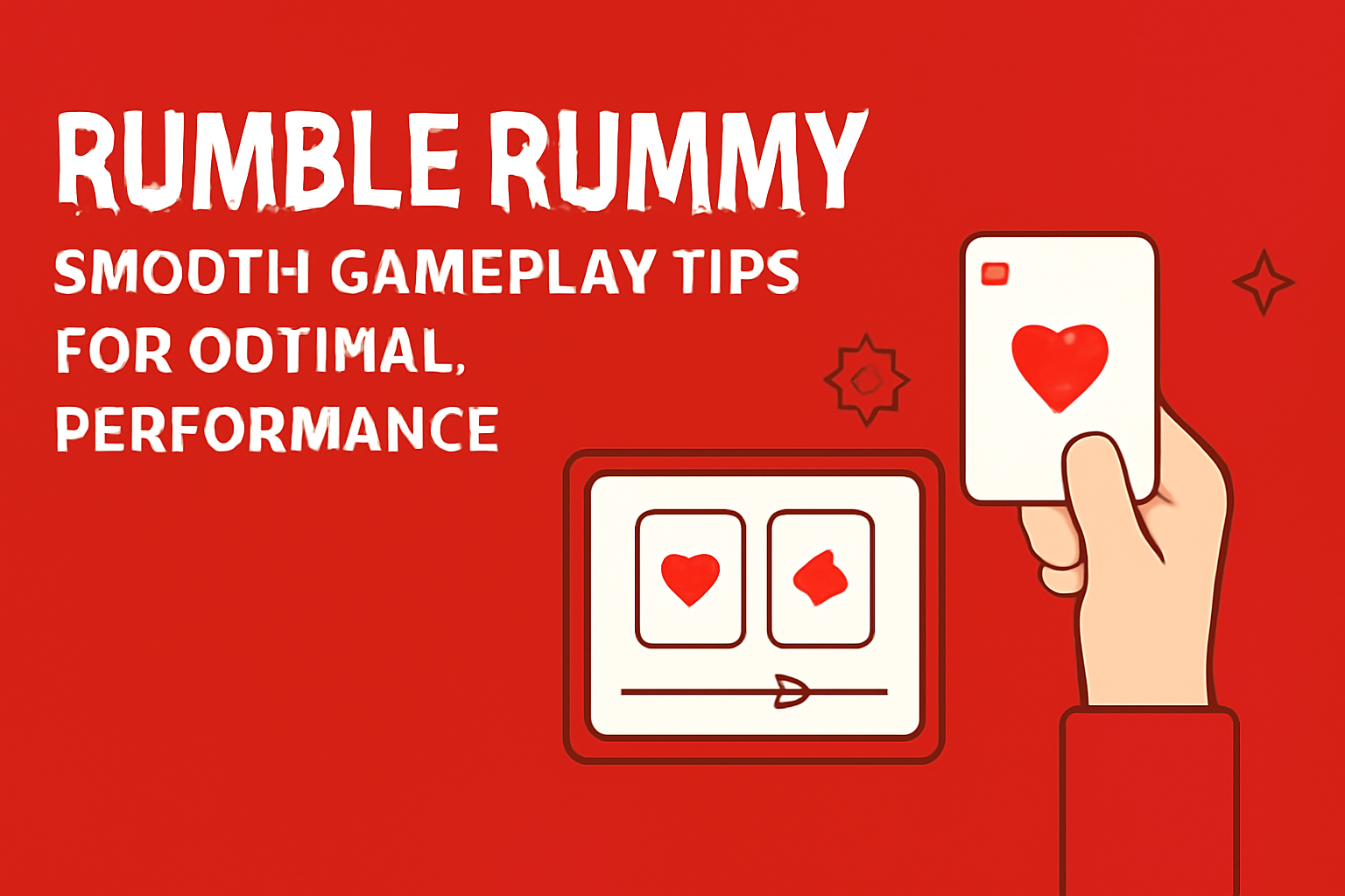 An informational scene depicting the Rumble Rummy Multi-Player Guide with relevant visuals.