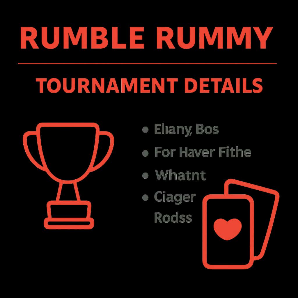 An educational diagram depicting Rumble Rummy Tournament regulations.