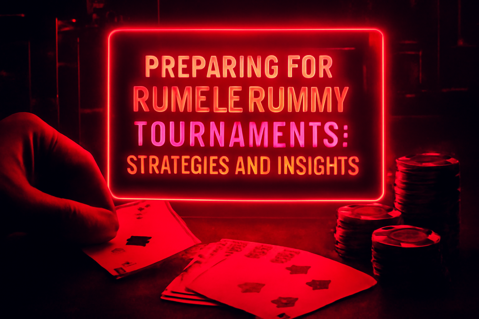 An informative scene showcasing Rumble Rummy User Guidelines.