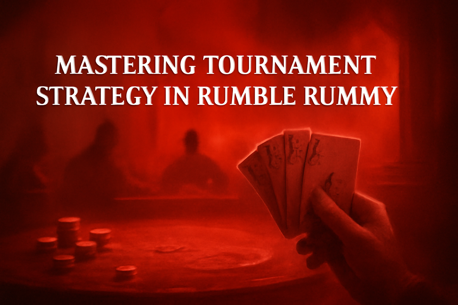 A futuristic rendering of the Rumble Rummy login interface with highlighted features.