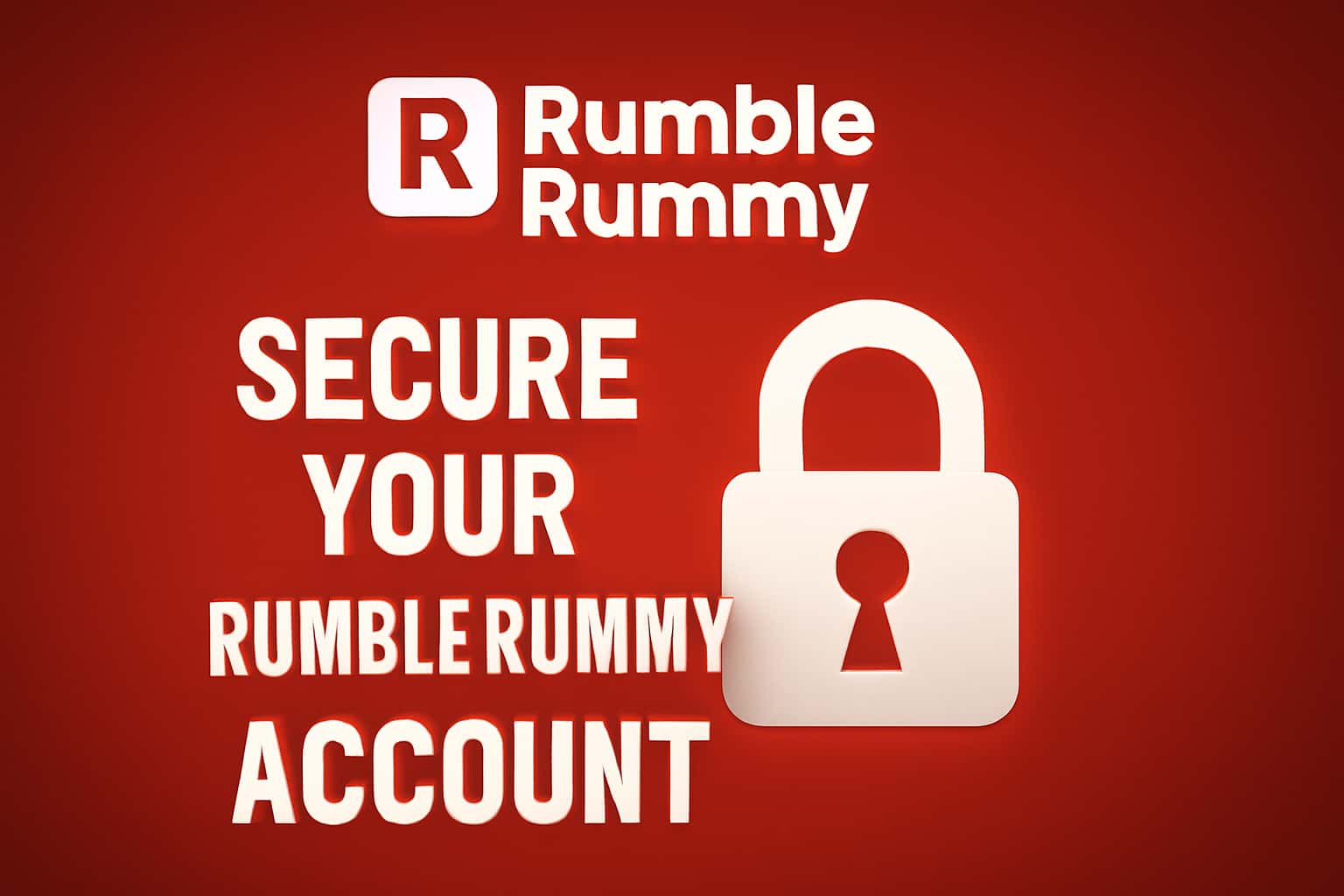 An informational graphic showcasing account security tips for Rumble Rummy with a modern design.